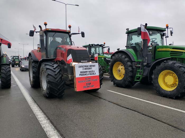 Wielki protest rolników w Elblągu. NIE dla importu ukraińskich produktów rolnych oraz ZIELONEGO ŁADU.
